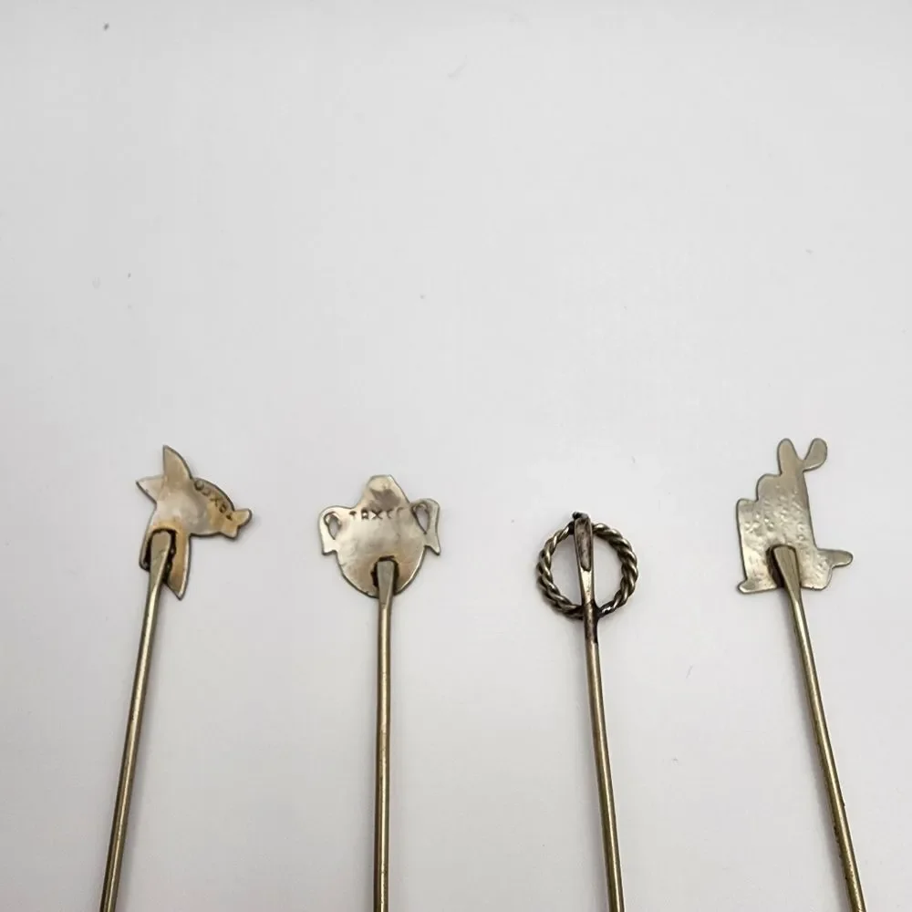 Vintage Taxco Set of 7 Olive/Pickle Forks